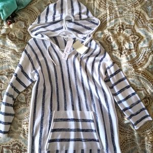 Pullover long sweater with tags tribal